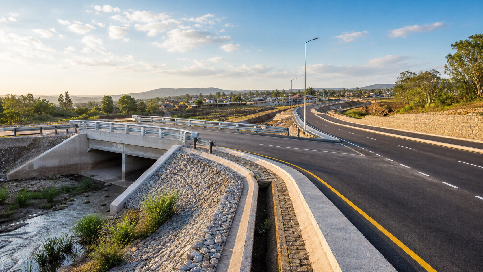 Civil road and bridge infrastructure project